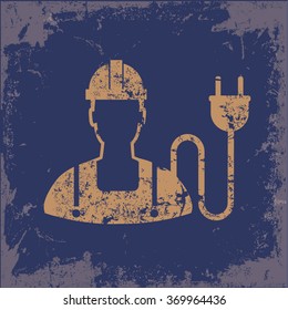 Engineer,energy design on old background,grunge vector