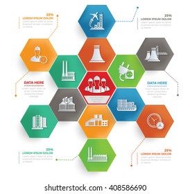 Engineer,industry concept info graphic design,vector