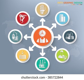 
Engineer,Industry and factory concept info graphics design,clean vector