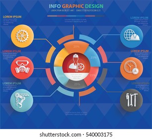 
Engineer,industry info graphic design on clean background,vector
