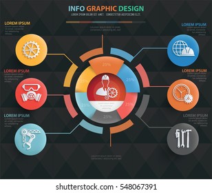 
Engineer,industry info graphic design on clean background,vector