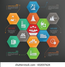 Engineer,industry info graphic design,vector