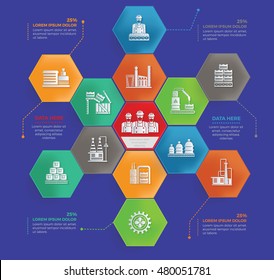
Engineer,industry info graphic design,vector