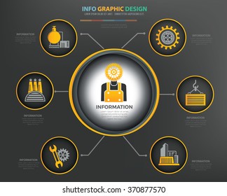 Engineer,Industry Infographic,Data concept design,clean vector