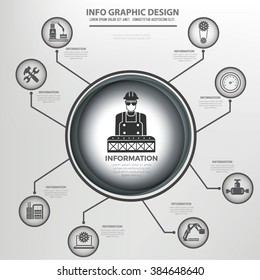 Engineer,Industry,factory info graphics design,clean vector