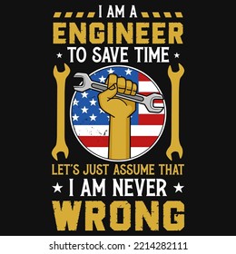Engineering awesome graphics tshirt design