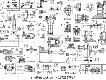 Engineering Backgrounds Mechanical Engineering Drawings Cover Stock ...