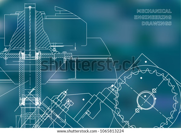 Engineering\
backgrounds. Mechanical engineering drawings. Cover. Technical\
Design. Blueprints. Blue\
background