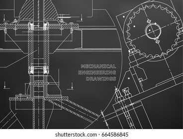 Engineering Backgrounds Technical Mechanical Engineering Drawings Stock ...