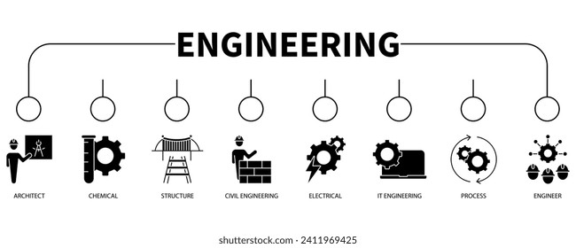 Engineering banner web icon vector illustration concept