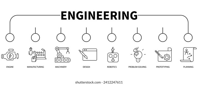 Engineering banner web icon vector illustration concept
