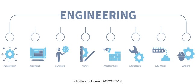 Engineering banner web icon vector illustration concept