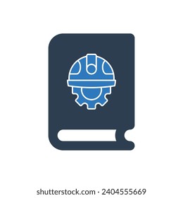 Símbolo de símbolo del icono del libro de ingeniería