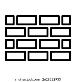 Icono de ladrillo de ingeniería en estilo de esquema