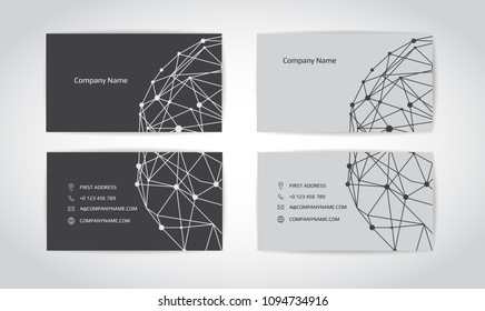 Engineering business card. Engineering drawings. vector illustration