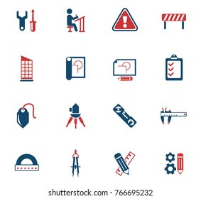 engineering color vector icons for web and user interface design