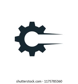 engineering company logo template gear icon 