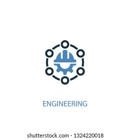 engineering concept 2 colored icon. Simple blue element illustration. engineering concept symbol design. Can be used for web and mobile UI/UX
