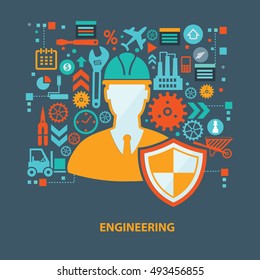 
Engineering concept design on clean background,clean vector