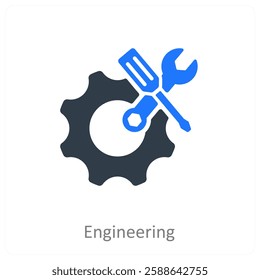 Engineering and consruction icon concept