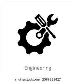 Engineering and consruction icon concept