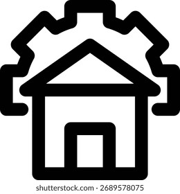 Engineering, Construction, Building Outline Icon
