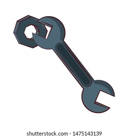 engineering construction factory industry, heavy work tools equipment isolated cartoon vector illustration graphic design