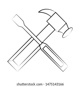 engineering construction factory industry, heavy work tools equipment isolated cartoon vector illustration graphic design