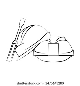 engineering construction factory industry, heavy work tools equipment isolated cartoon vector illustration graphic design