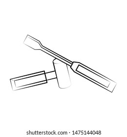 engineering construction factory industry, heavy work tools equipment isolated cartoon vector illustration graphic design