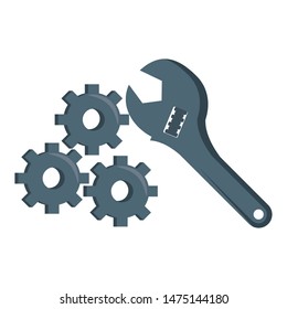 engineering construction factory industry, heavy work tools equipment isolated cartoon vector illustration graphic design