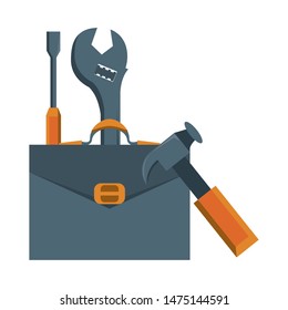 engineering construction factory industry, heavy work and business tools equipment isolated cartoon vector illustration graphic design