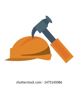 engineering construction factory industry, heavy work tools equipment isolated cartoon vector illustration graphic design