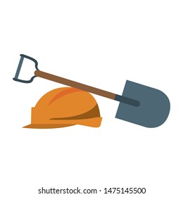 engineering construction factory industry, heavy work tools equipment isolated cartoon vector illustration graphic design