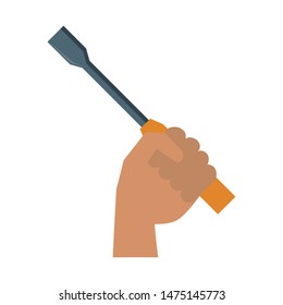 engineering construction factory industry, heavy work equipment tool screwdriver isolated cartoon vector illustration graphic design