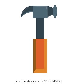 engineering construction factory industry, heavy work equipment tool hammer isolated cartoon vector illustration graphic design