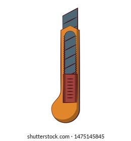 engineering construction factory industry, heavy work equipment tool scalpel isolated cartoon vector illustration graphic design