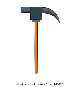 engineering construction factory industry, heavy work equipment tool hammer isolated cartoon vector illustration graphic design