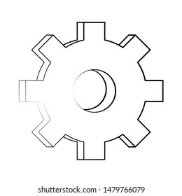 engineering construction factory industry, heavy work equipment tool gear isolated cartoon vector illustration graphic design