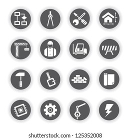 engineering and construction icon set