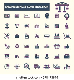 engineering construction icons
