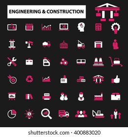 engineering construction icons
