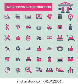 engineering construction icons
