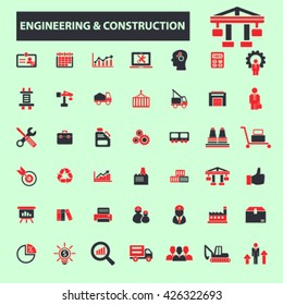 engineering construction icons
