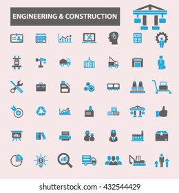 engineering construction icons
