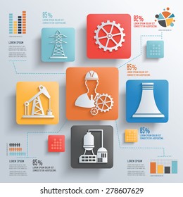 Engineering and construction info graphic design for your text,clean vector