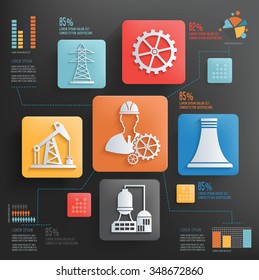 Engineering and construction info graphic design for your text,clean vector
