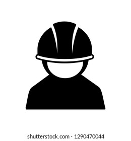 Engineering, construction project manager vector icon
