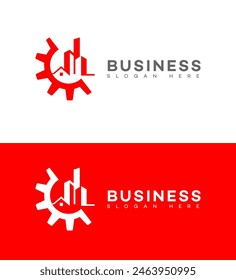 Logo de consultoría de ingeniería Identidad Signo Símbolo Plantilla  