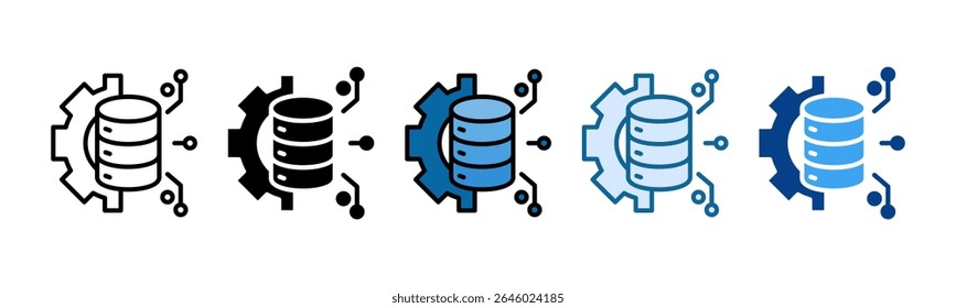 Engineering Data Icon Set Multiple Style Collection